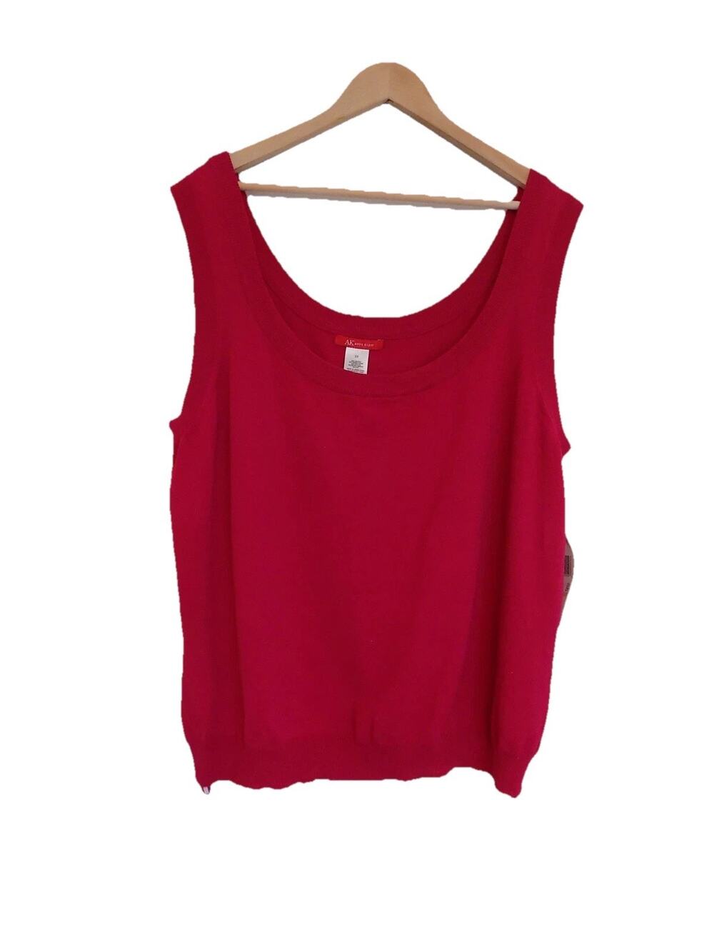 AK Anne Klein fuchsia tank top knit top sleeveless size 2X NWT
